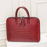 Luxury Cowhide Women's Briefcase - Large Capacity Genuine Leather Business Handbag