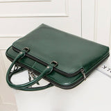 Luxury Cowhide Women's Briefcase - Large Capacity Genuine Leather Business Handbag
