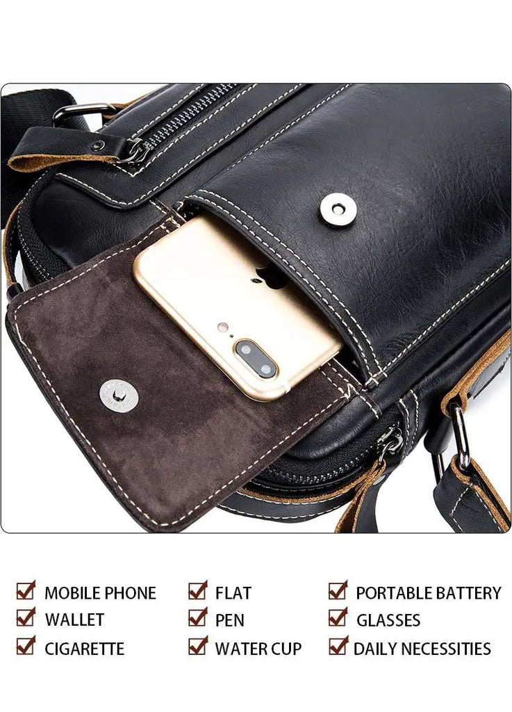 Urban Elegance - New Genuine Leather Men’s Crossbody Bag