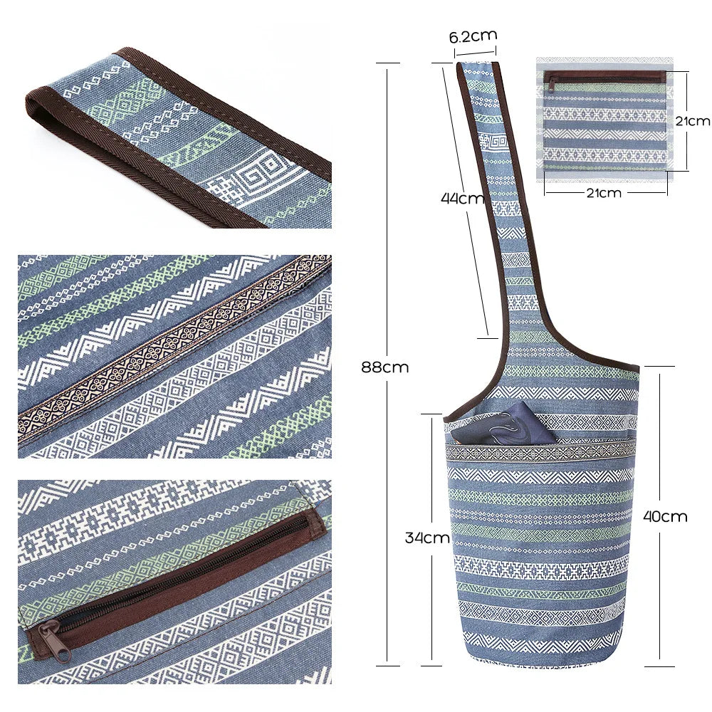 Trendy Canvas Yoga Mat Backpack - The Ultimate Companion for Your Outdoor Yoga Sessions