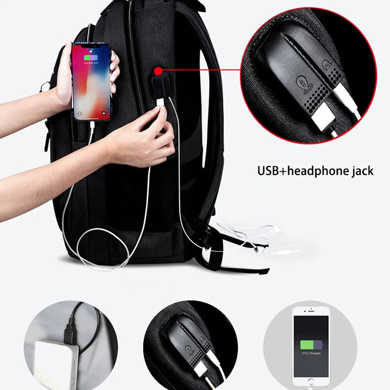 Tech-Ready Trekker - Oxford Waterproof USB Rucksack