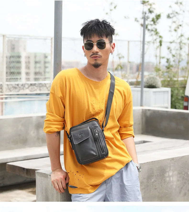 Urban Elegance - New Genuine Leather Men’s Crossbody Bag