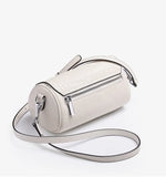 Elegant Croco Cowhide Leather Shoulder Bag – A Barrel-Shaped Fashion Statement