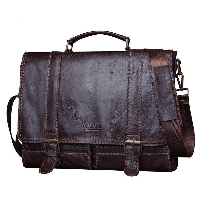 Professional Panache - Genuine Leather Men’s Briefcase