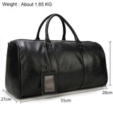 Premium Cowhide Leather Unisex Duffle Bag – Perfect for Weekend Getaways