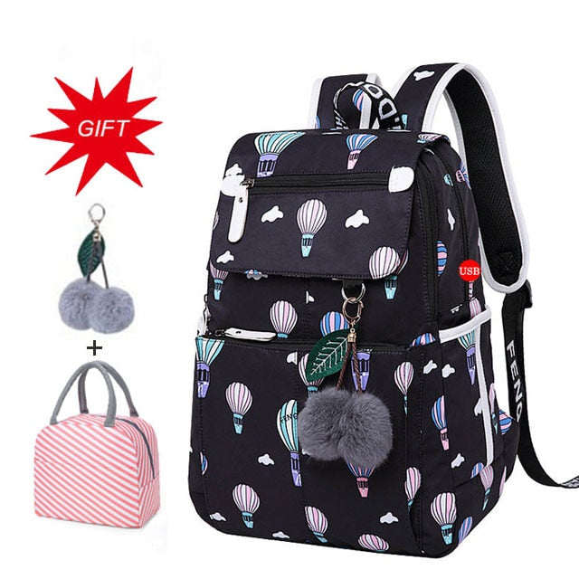 Large Capacity School Backpack for Teenage Girls