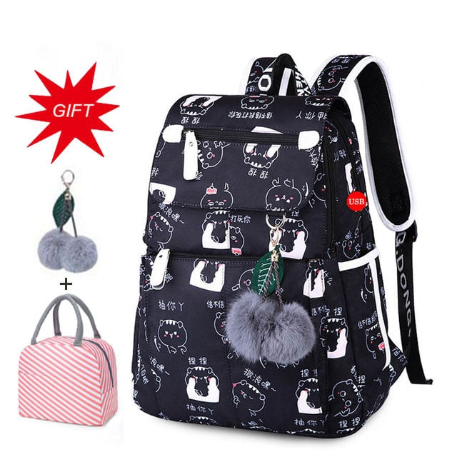 Large Capacity School Backpack for Teenage Girls