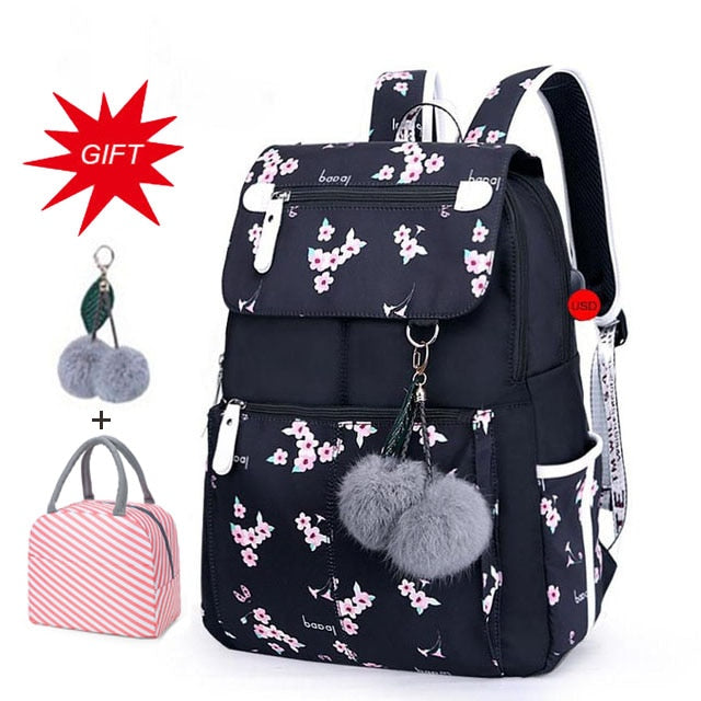 Large Capacity School Backpack for Teenage Girls