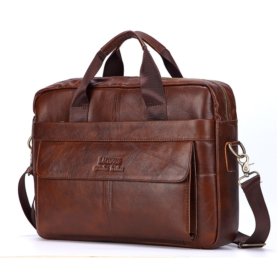 Urban Sophisticate - Men’s Genuine Leather Laptop Messenger Bag