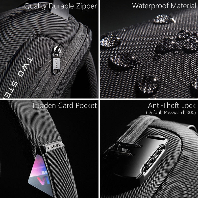 Urban Explorer - Men’s Waterproof USB Crossbody Bag