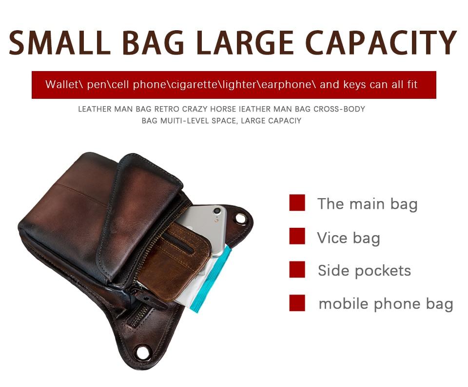 Urban Voyager - Original Leather Men’s Casual Messenger Bag