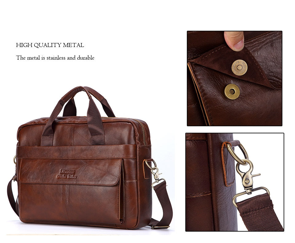 Urban Sophisticate - Men’s Genuine Leather Laptop Messenger Bag