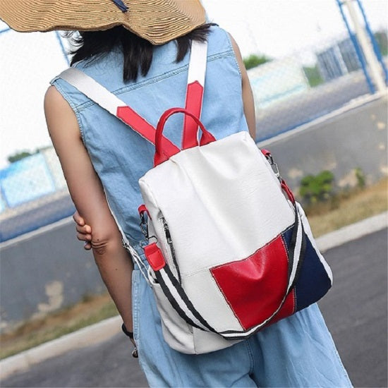 Secure & Stylish PU Leather Anti-Theft Backpack for Women