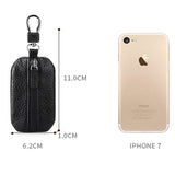 Deluxe Genuine Leather Keychain Wallet - Unisex Coin Purse & Key Pouch