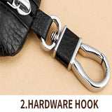 Deluxe Genuine Leather Keychain Wallet - Unisex Coin Purse & Key Pouch