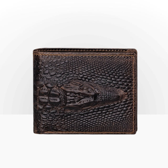 Elegant Crocodile Pattern Leather Wallet - Compact Men display picture 1
