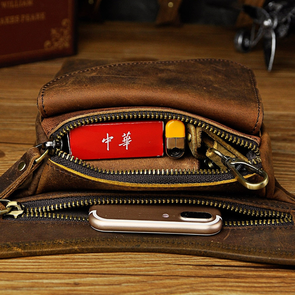 Urban Voyager - Original Leather Men’s Casual Messenger Bag