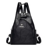 Sleek Leather Backpack for Women - The Ultimate Travel and School Companion