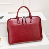 Luxury Cowhide Women's Briefcase - Large Capacity Genuine Leather Business Handbag