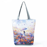 Flutter in Style: The Everyday Floral & Butterfly Tote Bag