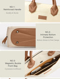 Modern Unisex PU Laptop Briefcase & Shoulder Bag (13.3" - 14")