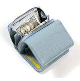 Mini Genuine Leather Women’s Zip Wallet & Card Holder