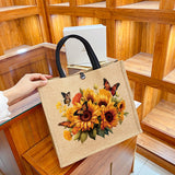 Pattern Linen Handbag Set with Coin Purse – Lightweight Tote