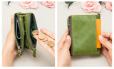 CONTACT’S Genuine Leather Bifold Wallet & Coin Purse for Women