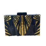 Chic Pearlescent Acrylic Chain Bag - Geometric Clutch for Elegant Evenings