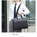 Men's Executive PU Leather Laptop Briefcase & Messenger Bag