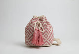 Seaside Boho Chic - Straw Woven Bucket Beach Bag with Tassel