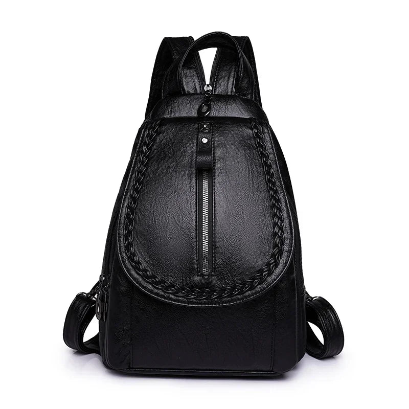 Stylish Women’s Synthetic Leather Backpack - Versatile Chest Bag for On-the-Go Elegance