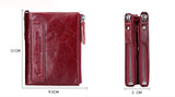 CONTACT’S Genuine Leather Bifold Wallet & Coin Purse for Women
