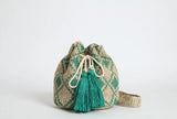 Seaside Boho Chic - Straw Woven Bucket Beach Bag with Tassel