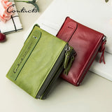 CONTACT’S Genuine Leather Bifold Wallet & Coin Purse for Women