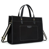 15.6-Inch Women's Canvas Laptop Tote Bag – Stylish Work Briefcase & Travel Shoulder Bag