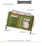CONTACT’S Genuine Leather Bifold Wallet & Coin Purse for Women