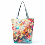 Flutter in Style: The Everyday Floral & Butterfly Tote Bag