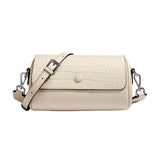 Elegant Croco Cowhide Leather Shoulder Bag – A Barrel-Shaped Fashion Statement