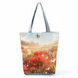 Flutter in Style: The Everyday Floral & Butterfly Tote Bag