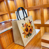 Pattern Linen Handbag Set with Coin Purse – Lightweight Tote