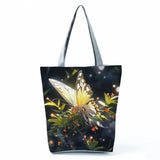 Flutter in Style: The Everyday Floral & Butterfly Tote Bag