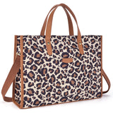 15.6-Inch Women's Canvas Laptop Tote Bag – Stylish Work Briefcase & Travel Shoulder Bag