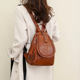 Stylish Women’s Synthetic Leather Backpack - Versatile Chest Bag for On-the-Go Elegance