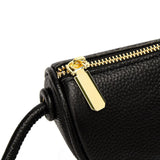 Genuine Leather Crescent Crossbody & Mini Shoulder Bag with Braided Strap