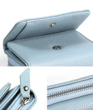 Mini Genuine Leather Women’s Zip Wallet & Card Holder