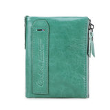 CONTACT’S Genuine Leather Bifold Wallet & Coin Purse for Women