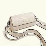 Elegant Croco Cowhide Leather Shoulder Bag – A Barrel-Shaped Fashion Statement