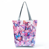Flutter in Style: The Everyday Floral & Butterfly Tote Bag