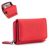 Mini Genuine Leather Women’s Zip Wallet & Card Holder